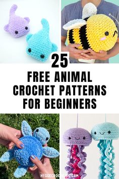 25 free animal crochet patterns for beginners that are easy and fun to make