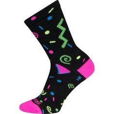 Why settle for boring socks, when you can have these soft black crew socks sprinkled with neon confetti? Whether youre hitting up a funky disco or just feeling funky on a Monday morning, these socks make sure your feet are always ready to party! Neon Confetti, Fun Multicolor Summer Socks, Black Crew Socks, Cheap Fun Socks With Character Print, Casual Multicolor Character Print Socks, Silly Socks, Fun Multicolor Character Print Socks, Monday Morning, Soft Black