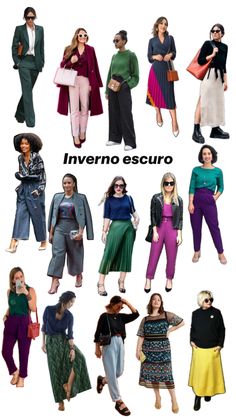 Coloração Karina Abud Consultoria de Estilo Deep Winter Palette Outfits, Revamp Wardrobe, Color Outfits, Winter Typ, Cool Winter, 30s Fashion