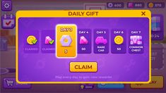 a screen shot of the daily gift game