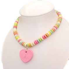 Candy Necklace Aesthetic, Blender Ideas, Candy Beads, Kawaii Candy, Kawaii Necklace, Necklace Drawing, Sassy Style, Candy Necklace, Candy Bracelet