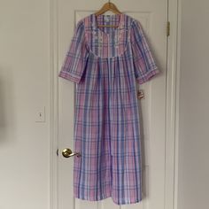 Brand New Miss Elaine Robe From Macys Size: Small Msrp: $79 Brand New. Smoke Free Home House Coat, Sleepwear Robe, Women's Intimates, Coats Jackets, Brand New, Pink, Women Shopping, Blue, Color