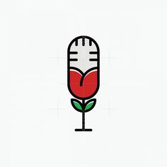 unique and modern logo combination between rose and mic. This logo is suitable for the music, podcast, broadcast and recording industries. Podcast Lounge, Mic Logo, Podcast Mic, Logo Combination, Creative Podcast, Music Podcast, Podcast Logo, Music Logo Design, Woman Logo