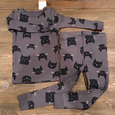 Adorable Black Cotton Pj’s By Cotton On. If You Knowyou Know! Cotton On Has Great Pj Fashion For The Kids. These Are Cool, Crazy And Cotton! For Cat Lovers Too!! Girls Pajamas, Kids Pajamas, Pajama Sets, Cotton On, The Kids, Black Cotton, New Black, Pajama Set, Black Cat