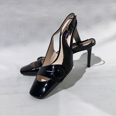 Emilio Pucci. Black Patent Leather, Open Toe Sling Backs With A 3 1/2 Inch Heel. Nwot Slingback Heels, 2 Inch Heels, Slingback Heel, Emilio Pucci, Black Patent Leather, Sling Backs, Patent Leather, Open Toe, Size 7