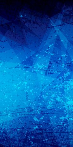 an abstract blue background with triangles and lines in the center, overlaid by grungy paint