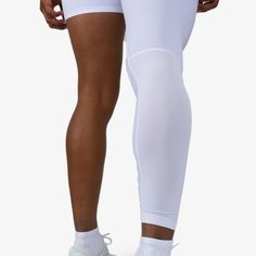 85% POLYESTER, 15% SPANDEX MATERIAL BLEND PERFECTLY FITTED TIGHTS, YET BREATHABLE WBTECH™ FABRIC, FOR A SNUG & COMPRESSIVE FEEL MESH CROTCH & CALF PANELS FOR INCREASED VENTILATION REINFORCED, INTERLOCKED TOPSTITCHING FOR ULTIMATE DURABILITY PREMIUM 'WE BALL SPORTS' WAISTBAND Athletic Tights, Lacrosse, Tights, Mesh, Spandex, Sports, Fabric, White