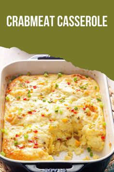 Crabmeat Casserole Crabmeat Casserole, Crab Recipes Easy, Seafood Casserole Recipes, Seafood Recipes Scallops, Sea Food Salad Recipes, Crab Meat Recipes, Meat Casserole, Crab Dishes, Seafood Entrees