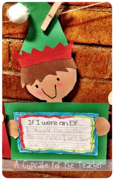 a paper elf with a sign that says if i were an elf