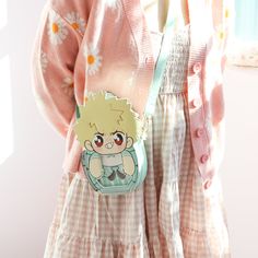 Show off your love for Bakugo and take this lil mint chocolate chip ice cream cutie with you everywhere you go! This adorable ITA bag makes the perfect purse for carrying all of your small essentials. You can carry it as a crossbody bag or as a backpack! Mint Chocolate Chip Bakugo is the perfect travel buddy and can hold many small treasures! The backpack straps are 34 in. The purse strap is 46 in. The Mint Chocolate Chip Bakugo ITA bag is 9 in x 5 in x 3 in. and it includes... ♡ 1 zipper compar Harajuku Style Shoulder Bag With Removable Pouch For Travel, Harajuku Style Travel Shoulder Bag With Removable Pouch, Cute Portable Shoulder Backpack Bag, Cute Portable Pouch Satchel, Harajuku Style Shoulder Bag With Adjustable Strap As Gift, Cute Portable Satchel For Gift, Playful School Shoulder Bag With Phone Pocket, Everyday Harajuku Style Crossbody Satchel, Cute Green Pouch Shoulder Bag