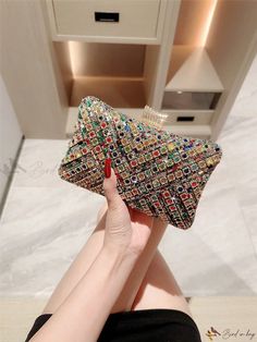 Bird in Bag - Luxurious Moonlit Evening Clutch Bag for Women's Formal Party Pearl Clutch Bag, Glitter Clutch Bag, Party Handbags, White Handbag, Evening Handbag, Women Formals, Evening Clutch Bag, Box Bag, Evening Clutch