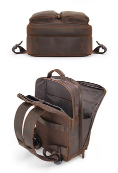 Features: Full grain vintage leather 12.5 x 5.5 x 17.3 Inch About 4.8 Ibs Multi main pockets Padded pocket for up to 15.6" laptop Different sizes inside pockets for cards. pens. etc. Four front pockets for accessories Breathe freely back design Durable&adjustable canvas straps Crop Top Aesthetic, Tøp Aesthetic, Aesthetic T Shirts, Chunky Sandals, Flat Sneakers, Going Home, Back Design, Swimwear Accessories, Strappy Sandals