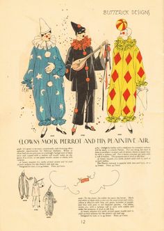 two clowns are standing next to each other wearing costumes that read clown wok pierot and his private air