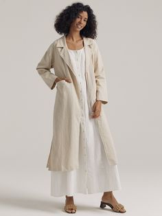 Come to Shopcozy to buy Trench Coats at a discounted price, SPU: 449RTR97E3CB, Color: Apricot, Waistlines:Natural, Elasticity:No Elasticity. Casual Long Neutral Outerwear, Classic Linen Outerwear For Daywear, Casual Long Outerwear With Button Closure, Long Spring Outerwear With Button Closure, Long Neutral Outerwear For Spring, Long Beige Outerwear For Daywear, Single-breasted Outerwear For Daywear In Spring, Neutral Button-up Outerwear For Spring, Long Everyday Outerwear With Pockets