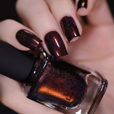 Ilnp Nail Polish, Holographic Nail Polish, Brown Nails, Holographic Nails, Nail Designs Spring, Chic Nails, Nail Polish Colors, Trendy Nails, Beauty Nails