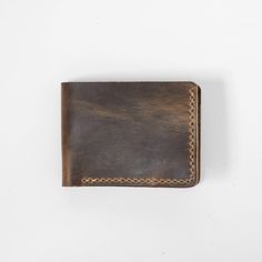 Crazy Horse Billfold- leather billfold wallet - mens leather bifold wallet - KMM & Co. Classic Handmade Leather Wallet, Handmade Classic Leather Wallet, Classic Handmade Leather Trifold Wallet, Distressed Brown Leather Wallet, Rugged Leather Bifold Wallet, Classic Leather Trifold Wallet Hand-stitched, Rugged Leather Wallet With Coin Pocket, Hand-stitched Leather Trifold Wallet, Leather Wallets For Men