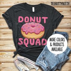 Kids Donut Party, Donut Birthday Shirt, Donut Themed Birthday Party, Donut Shirt, Funny Birthday Shirts, Bff Shirts, Birthday Donuts