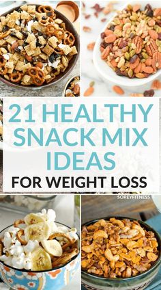 Healthy snack mix ideas & snack mix recipes for weight loss! Grab and go sweet and salty trail mix and healthy snacks. #trailmix #healthysnackmix #healthysnacks #healthysnackseasy #healthytrailmix #snackmixideas Healthy Snack Mix Recipes, Snack Mix Ideas, Healthy Snack Mix, Healthy Trail Mix, Menu Sarapan Sehat, Pastas Recipes, Overnight Oat, Snack Mix Recipes, Mix Recipes