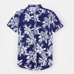 [Style & Design] This short sleeve button down shirt will round your flowery, summery look off nicely, underlines your fresh style, signals the start of summer! It's suitable for all ages to wear and good for Hawaiian party, especially perfect for a day at the lake or holiday by the sea. [Material & Wash Care] Cotton & Polyester -skin friendly & breathable Hand wash is recommended; machine wash in cold with similar colors/no bleach/low iron [Size Recommendation] Our Size are US size but it is sl Summer Printed Hawaiian Button-up Shirt, Casual Shirt With Hibiscus Print For Spring, Blue Cotton Short Sleeve Shirt For Summer, Collared Cotton Shirt With Hibiscus Print, Cotton Collared Shirt With Hibiscus Print, Cotton Hibiscus Print Collared Shirt, Spring Collared Shirt With Hibiscus Print, Spring Hibiscus Print Collared Shirt, Casual Button-up Shirt With Hibiscus Print