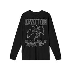 Colorado Rockies Keep a piece of rock history in your rotation with this Men's Led Zeppelin Drawn Falling Icarus 1977 Tour Long Sleeve Graphic Tee. FEATURES Crewneck Long sleevesFABRIC & CARE Cotton Machine wash Imported Color: Black. Gender: male. Age Group: adult. Material: Cotton Blend. Led Zeppelin Icarus, Led Zeppelin Shirt Outfit, Oversized Led Zeppelin Shirt, Led Zeppelin Going To California, Led Zeppelin Shirt, Rock History, Long Sleeve Graphic Tee, Colorado Rockies, Led Zeppelin