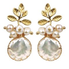 PRICES MAY VARY. Title: Pearl Earrings with 18k Gold Life Tree, 925 Sterling Needle & Baroque Pearl Drop Earrings for Women. Product Type: Departments > Women > Jewelry > Earrings > Drop & Dangle Pearls Aesthetic, Pearl Earrings Handmade, Emerald Green Earrings, Gold Baroque, Buy Pearls, Life Tree, Aesthetic Life, Big Pearl, Baroque Pearl Earrings