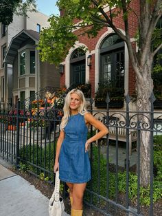 Why we love it: perfect slightly structured denim zipper up the back the most versatile dress love the neckline length is too good-- not too long not too short just add boots and a cardi and BOOM, cutest fall fit tailored fit that hugs in all the right places SO flattering Sizing: Small: 00-4 Medium: 6-8 Large: 10-12 runs true to size, if in between sizes, size down. Haidyn is 5'5 and wearing a size Small. Cute Fall Fits, Pippa Dress, Fall Fit, Cardigan Top, Versatile Dresses, Dress Medium, Too Long, Too Short, Sweaters & Cardigans