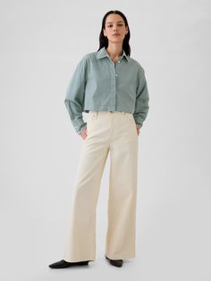 Organic Cotton Big Shirt | Gap Gap Cotton Button-up Blouse, Gap Cotton Blouse Relaxed Fit, Gap Cotton Blouse With Relaxed Fit, Gap Relaxed Fit Cotton Blouse, Classic Cotton Blouse With Buttoned Pockets, Oversized Cotton Blouse With Placket, Classic Gap Cotton Blouse, Classic Cotton Blouse By Gap, Gap Cotton Shirt With Button Cuffs