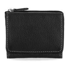 Forget about lugging around a heavy handbag when you've got our two-tone, pebbled leather mini wallet, which is just the right size to hold your cash, credit cards and ID in the palm of your hand.Top Zip-Around ClosureGenuine Leather; Synthetic LiningExterior Id Window And Tri-Fold Flap Pocket With 4 Card Slots, Currency Sleeve And 2 Slip PocketsInterior Zipper Coin CompartmentCard Capacity: 5 SlotsClosure Type: Snap & ZipperPockets: 1 Id WindowMetal Color: Silver ToneMeasurements: 3.5 Width/Inc Versatile Black Leather Trifold Wallet, Black Leather Trifold Wallet, Versatile Black Leather Wallet, Black Leather Trifold Wallet With Zipper Closure, Black Leather Trifold Wallet With Zipper, Versatile Black Bifold Coin Purse, Womens Wallet, Mini Wallet, Wristlet Wallet