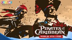 pirates of the carriben movie poster with pirate and captain jack sparrow on ship