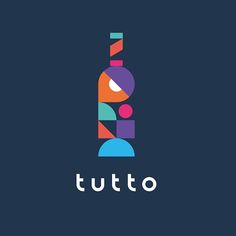 the logo for tutto, a brand that is designed to look like a bottle