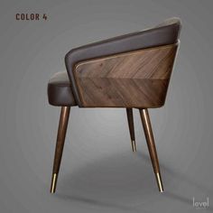 a chair that is made out of wood and leather