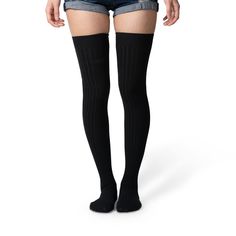 PRICES MAY VARY. Form-Fitting Socks - Put your best foot forward with thigh-high womens cotton socks! The soft, fitted fabric of our cotton socks hugs your legs for a flattering look. These socks cover your feet, calves and thighs with just the right length without losing shape or elasticity. Supportive Compression Ribs - If you're looking for a comfortable fit with optimum support, these practically designed tall socks are what you need! Featuring compression ribs and arch support, these womens Comfortable Over-the-knee Socks, Comfortable Fitted Knee-high Hosiery, Comfortable Fitted Over-the-knee Socks, Comfortable Stretch Knee-high Socks, Fitted Cotton Knee-high Legwear, Black Cotton Knee-high Leg Warmers, Stretch Cotton Socks For Stocking Stuffers, Comfortable Fitted Knee-high Stockings, Fitted Cotton Hosiery