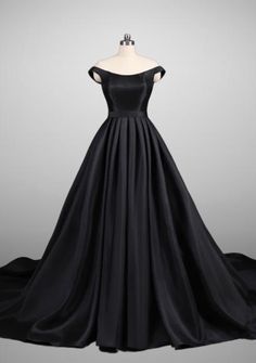 Black Duchess Satin Dress, Black Silk Ball Gown, Satin Ball Gown Wedding Dress, Wedding Dress Plus Size, Satin Ball Gown, Velvet Gown, Cute Prom Dresses, Black Gown, Wedding Dresses Plus Size