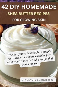 42 Best DIY Homemade Skincare Recipes with Shea Butter Recipes With Shea Butter, Diy Creams And Lotions, Shea Butter Recipes Skincare, Diy Shea Butter Hair Moisturizer, Scrub Business, Shea Butter For Skin, Shea Butter Lotion Recipe, Anti Aging Face Cream Diy