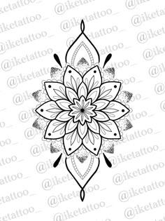 a black and white drawing of a flower on a white background with the words,