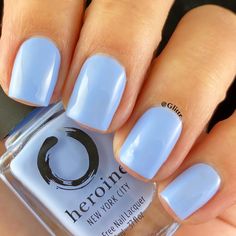 Light Blue Nail Polish, Nail Polish Colors Summer, Summer Nail Polish, City Nails, Light Blue Nails, Turquoise Nails, Nail Pops, Blue Nail Polish, Nail Polish Colors