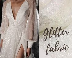 This beautiful glitter fabric is perfect for creating a stunning bridal dress.  ➡️Samples can be ordered by link: https://www.etsy.com/listing/812779986 The fabric is made from a lightweight polyester and is covered in a fine glitter that will sparkle and shine in the light. The fabric is soft to the touch and has a luxurious feel.  It is perfect for creating a unique and eye-catching dress for your special day. The fabric is available in a variety of colors and can be used to create a variety of styles. *PRICE for length 1 meter = 39.4 inch = 1.09 yard  *WIDTH - 1.5 meter = 59 inches = 1.64 yard *COLORS: White, Ivory, Milk *Shipping company: Ukrpochta, DHL Express Worldwide. Please provide your phone number for a smooth and on time delivery.  VERY IMPORTANT: In any case of time-sensitive Glamorous Sequin Fabric For Wedding And Prom Season, Elegant Sequin Fabric With Shimmer For Weddings, Elegant Wedding Sequin Fabric With Shimmer, White Shimmer Sequin Fabric For Wedding, Fitted Shimmer Sequin Fabric For Wedding, Elegant White Sequin Fabric, White Glitter Sequin Fabric For Evening, Elegant Glitter Sequin Fabric For Prom Season, White Sparkling Sequin Fabric For Glamorous Style