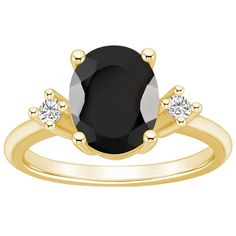 With shimmering black onyx and genuine diamonds, this 14k gold Alyson Layne ring is an accessory you'll love. With shimmering black onyx and genuine diamonds, this 14k gold Alyson Layne ring is an accessory you'll love. Nickel free Metal: 14k gold Packaging: boxed Width: 0.63 in. Finish: polishedSTONE DETAILS Stone type: onyx Total weight: 2 1/2 ct. Stone size: 10 mm x 8 mm Shape: oval Setting: prongDIAMOND DETAILS Total weight: 1/10 ct. Color grade: I-J Clarity: 12 Shape: round brilliant Settin Black Oval Diamond Ring For Anniversary, Oval Black Diamond Ring In 14k Gold, Oval Black Diamond Ring, Black Oval Rings With Diamond Accents, Buy One Get One, Onyx Ring, Black Onyx, Rings Statement, Onyx