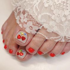 Toenails Ideas, Tacky Nails, Nails Toes, Toenail Designs, Nail Art Disney, Cute Toes