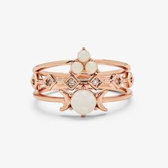 td {border: 1px solid #ccc;}br {mso-data-placement:same-cell;}td {border: 1px solid #ccc;}br {mso-data-placement:same-cell;}Stacking made easy with the boho-chic Topanga Canyon Ring Pack! Available in rose gold, this stack features a pyramid stone design, a bitty diamond design and a moonphase design all set with sparkling glass and opal stones! Moon Phase Jewelry, Moon Phase Ring, Topanga Canyon, Couples Ring Set, Wiccan Jewelry, Pura Vida Bracelets, Pagan Jewelry, Opal Pendant Necklace, Friendship Jewelry