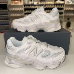 Size 13 Kids - New Balance 9060 White Refection Toddler Sneakers Pc9060ll New With Box Ships Fast New Balance 9060, New Balance White, Toddler Sneakers, New Balance Shoes, Size 13, Gray White, New Balance, Kids Shoes, Kids Shop