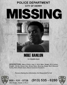 the missing poster for mike hanlon