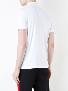 Lacoste Logo Patch Polo Shirt Ss18 | Farfetch.com Lacoste Logo, Lacoste Polo, Polo Shirt White, Blue Polo, Cotton Logo, Shirt White, White Cotton, Patch Logo, White Undershirt