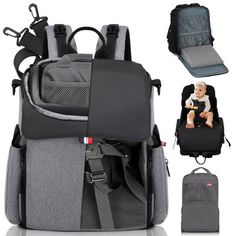 an image of a backpack with baby in it