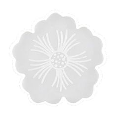 a white flower shaped object on a white background