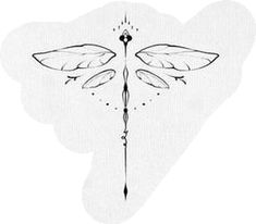 a black and white drawing of a dragonfly