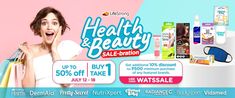 an advertisement for the health and beauty sale