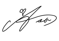 the autographed signature of person