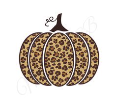 a pumpkin with leopard print on it