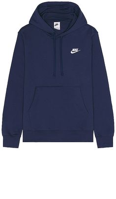 Find NIKE Club Fleece Pullover Hoodie In Blue on Editorialist. Nike Club Fleece Pullover Hoodie in Blue. - size XL/1X (also in L, M, S, XS, XXL/2X) Nike Club Fleece Pullover Hoodie in Blue. - size XL/1X (also in L, M, S, XS, XXL/2X) Self: 80% cotton 20% polyester Hood Lining: 100% cotton. Made in Sri Lanka. Machine wash. Front kangaroo pocket. Attached drawstring hood. Front embroidered Nike logo detail. Fleece lining. NIKR-MK56. BV2654-410. Centered around humanity and athletic innovations, Nik Blue Nike Hoodies, Cute Nike Hoodie, Nike Hoodie Navy Blue, Navy Nike Hoodie, Navy Blue Nike Hoodie, Boathouse Hoodies, Fit Inspire, Mens Nike Hoodie, Nike Blue Hoodie